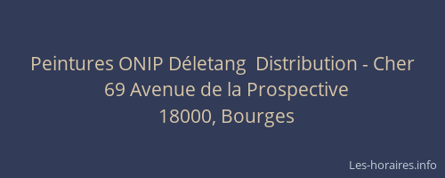 Peintures ONIP Déletang  Distribution - Cher