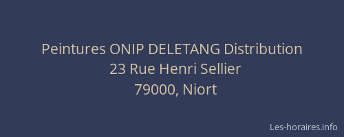 Peintures ONIP DELETANG Distribution