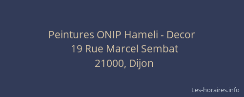 Peintures ONIP Hameli - Decor