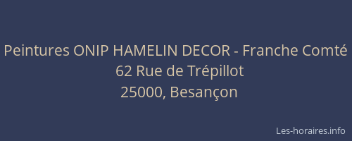 Peintures ONIP HAMELIN DECOR - Franche Comté