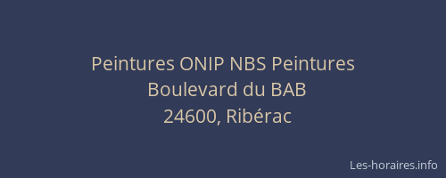 Peintures ONIP NBS Peintures
