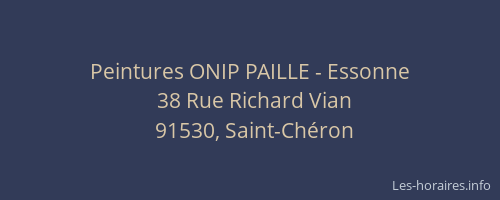 Peintures ONIP PAILLE - Essonne