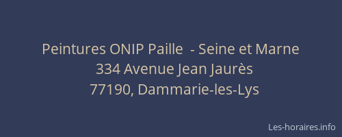 Peintures ONIP Paille  - Seine et Marne