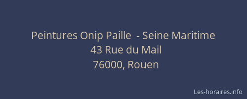 Peintures Onip Paille  - Seine Maritime