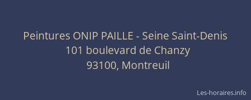 Peintures ONIP PAILLE - Seine Saint-Denis