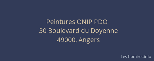 Peintures ONIP PDO