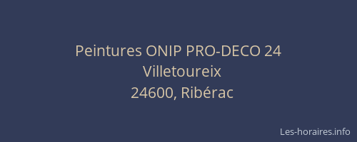 Peintures ONIP PRO-DECO 24