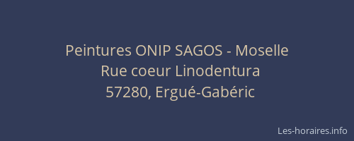 Peintures ONIP SAGOS - Moselle