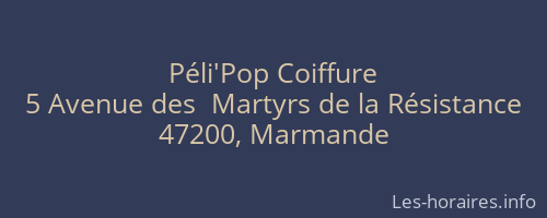 Péli'Pop Coiffure