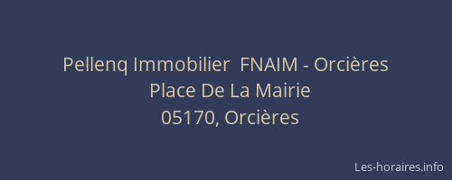 Pellenq Immobilier  FNAIM - Orcières