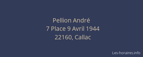 Pellion Andr&eacute;