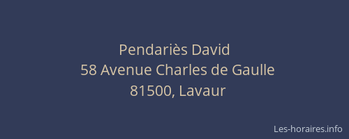 Pendari&egrave;s David