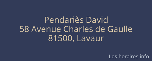 Pendariès David