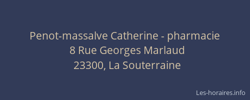Penot-massalve Catherine - pharmacie