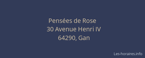 Pens&eacute;es de Rose