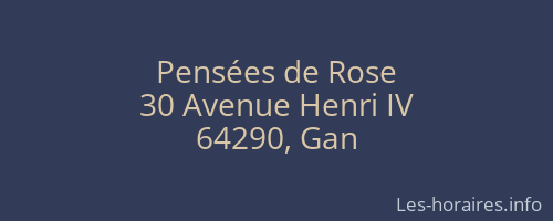 Pensées de Rose