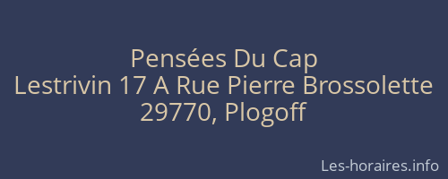 Pensées Du Cap
