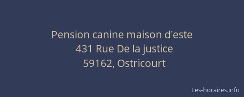 Pension canine maison d'este