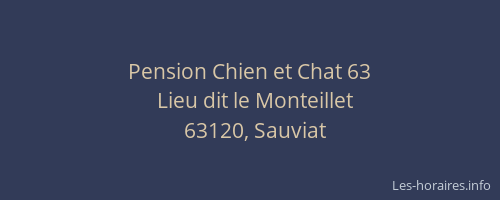 Pension Chien et Chat 63