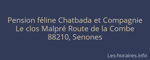Pension féline Chatbada et Compagnie