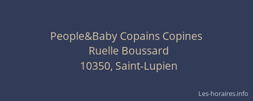 People&Baby Copains Copines