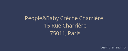 People&Baby Crèche Charrière