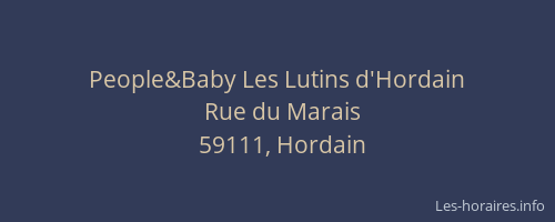 People&Baby Les Lutins d'Hordain