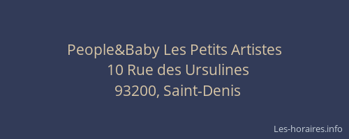 People&Baby Les Petits Artistes