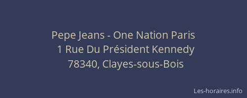 Pepe Jeans - One Nation Paris