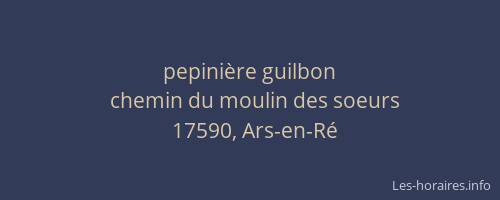 pepini&egrave;re guilbon