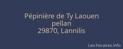 Pépinière de Ty Laouen