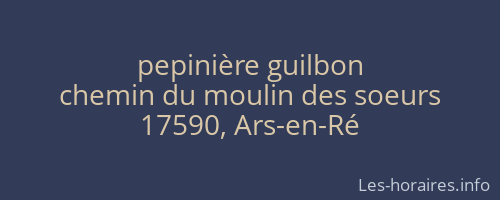 pepinière guilbon