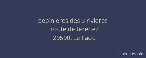 pepinieres des 3 rivieres