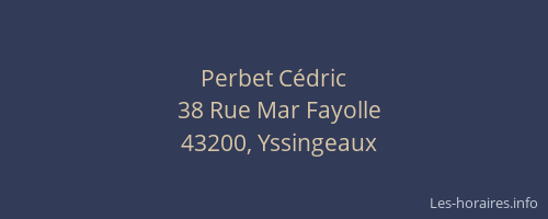Perbet C&eacute;dric