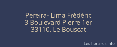 Pereira- Lima Frédéric