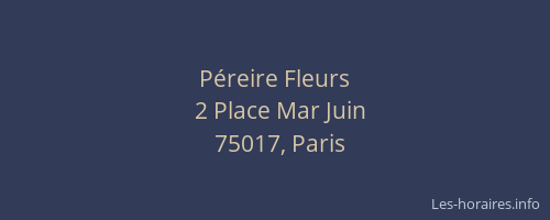 Péreire Fleurs