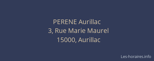 PERENE Aurillac