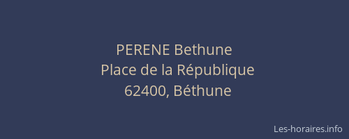 PERENE Bethune