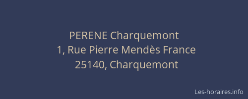 PERENE Charquemont