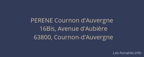 PERENE Cournon d'Auvergne