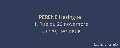 PERENE Hesingue