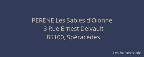 PERENE Les Sables d'Olonne