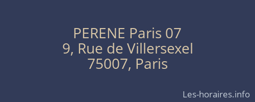 PERENE Paris 07