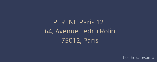 PERENE Paris 12