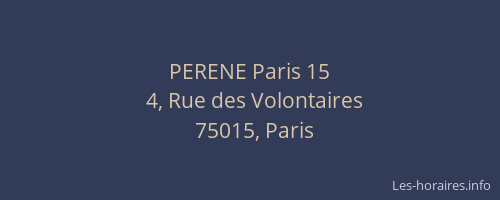 PERENE Paris 15