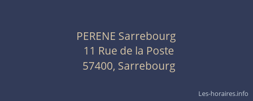 PERENE Sarrebourg