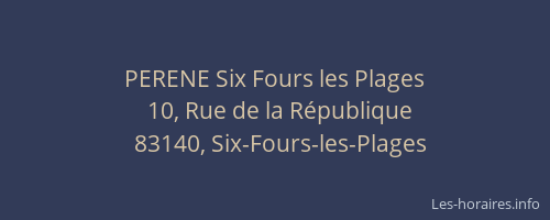 PERENE Six Fours les Plages