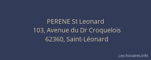 PERENE St Leonard