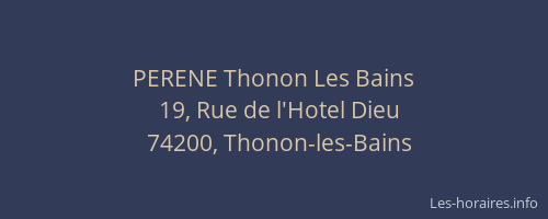 PERENE Thonon Les Bains