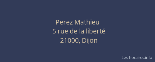 Perez Mathieu